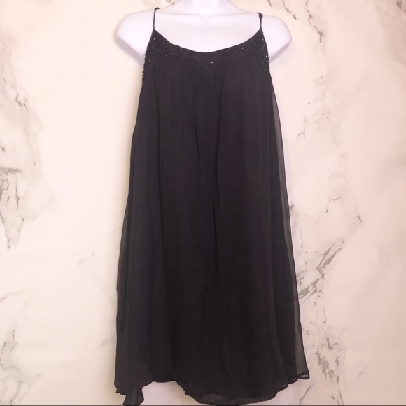 Arden B Dresses & Skirts - Arden B. Black 100% Silk Chiffon Halter Dress L